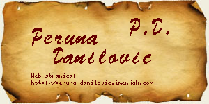 Peruna Danilović vizit kartica